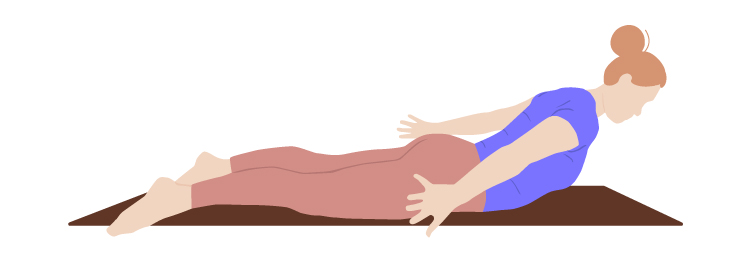 woman doing pilates Breaststroke lift up